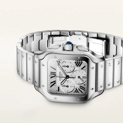Cartier Santos Chronograph Stainless Steel Watch 43.3 MM