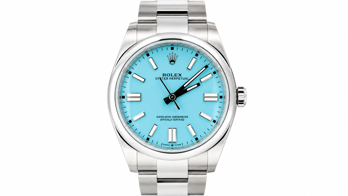 Rolex Oyster Perpetual Türkises Zifferblatt