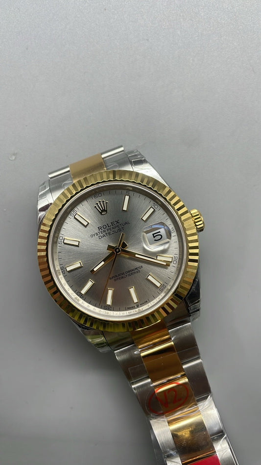 Rolex Datejust – Silver Dial VSF SUPER CLONE – 126333 – Fluted Bezel – Oyster Bracelet 41 MM