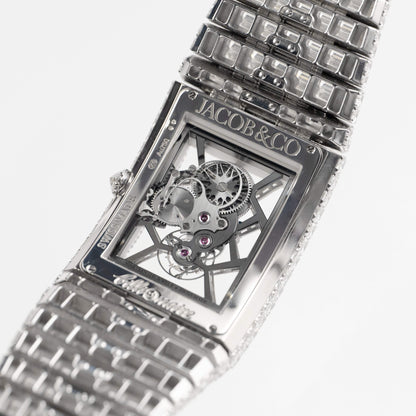 Jacob & Co. Billionaire III BL115.30.BD.AA.A30BD Tourbillon White Gold Diamond-Set Limited Edition of 18 54 MM