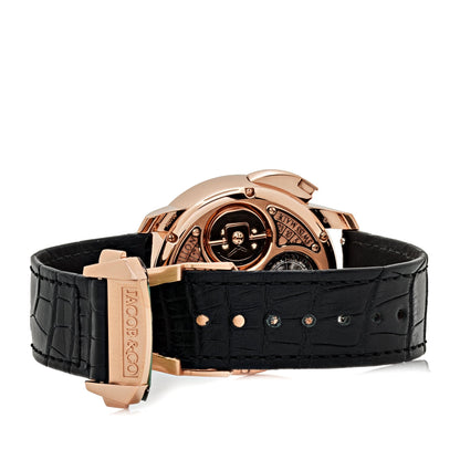 Jacob & Co. 'The Casino Tourbillon' CA100.40.AA.AA.ABALA Rose Gold Black Onyx Dial Limited Edition 44 MM