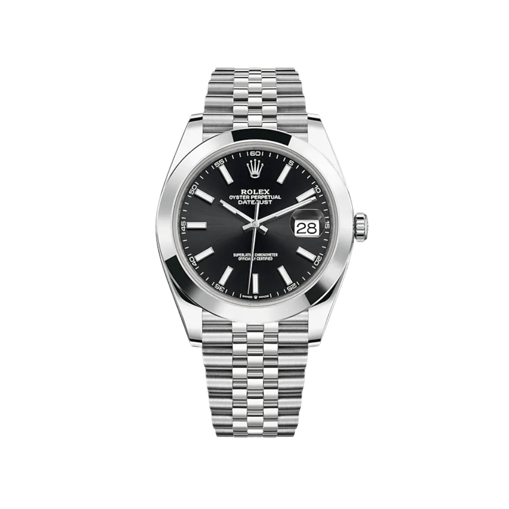 Rolex Datejust 126300 Stainless Steel Black Dial Jubilee 41 MM