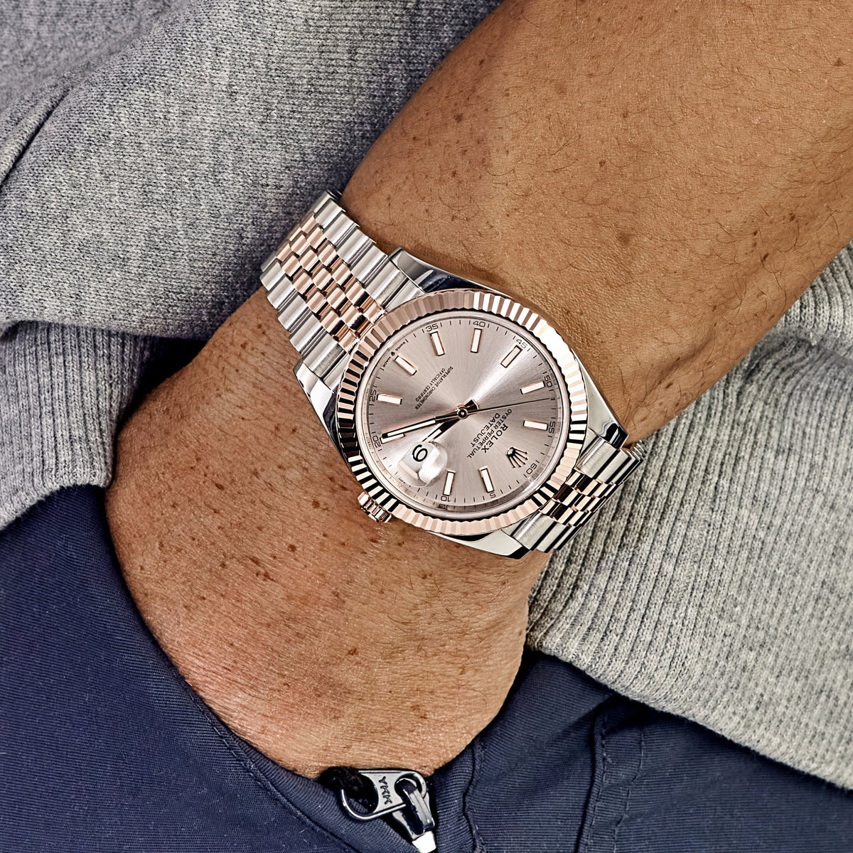Rolex Datejust 126331 Rose Gold Stainless Steel Sundust Dial Jubilee (2024) 41 MM