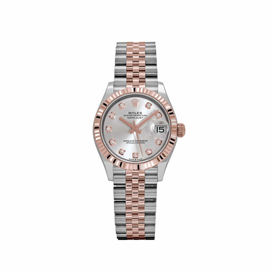 Rolex Datejust 278271 'Ladies' Stainless Steel Rose Gold Silver Diamond Dial (2024) 31 MM