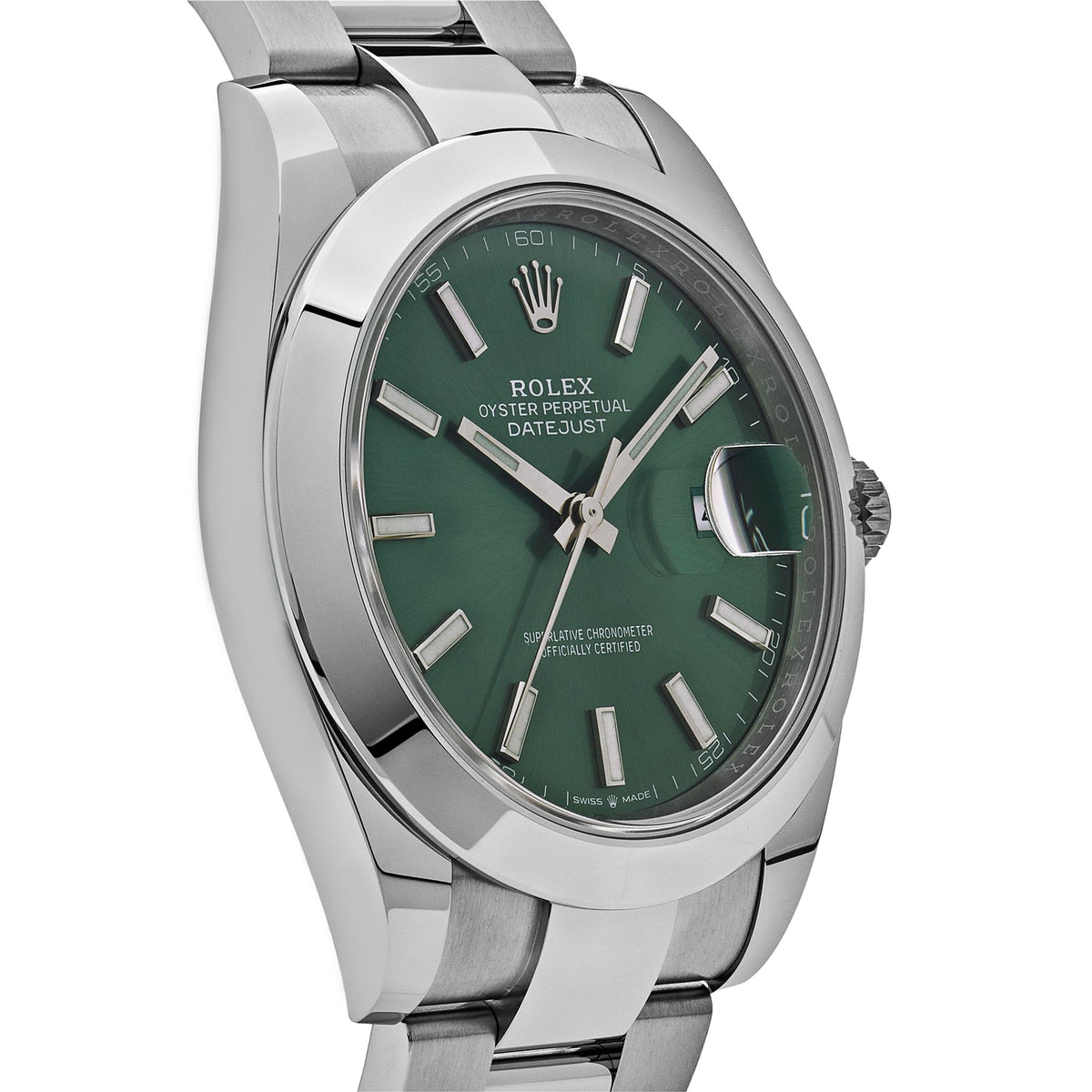 Rolex Datejust 126300 Stainless Steel Green Dial Oyster (2025) 41 MM